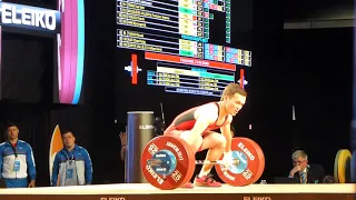 IWF Anaheim 2017 Adkhamjon Ergashev Snatch 129 kg Men 62 kg