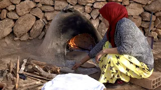 Life in the rural Berber village. Cooking traditional couscous and tagine