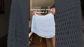 styling the mini skirt i crocheted!