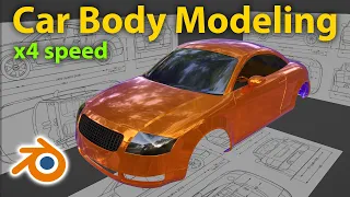 How to do car in Blender • Timelapse x4 Speed • Subdivision Modeling