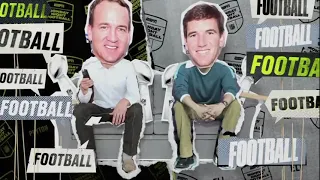 Rob Gronkowski with Peyton and Eli Manning on MNF