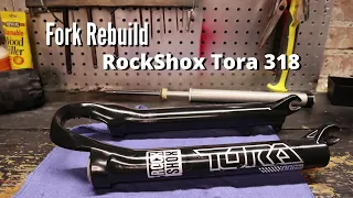 Old School Rockshox Tora 318 rebuild/ASMR