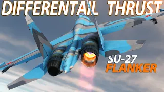 SU-27 Flanker Differential thrust VS F-16 Viper CRAZY Dogfight | DCS World