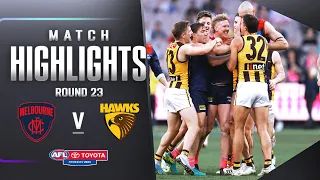 Melbourne v Hawthorn Highlights | Round 23, 2023 | AFL