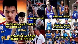 KAI SOTTO Gilas Make it COUNT ito ang nasabi ni Coach TIM CONE. Maganda ang takbo ng ENSAYO. IN OUT