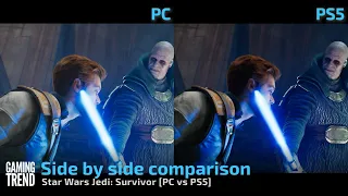 Star Wars Jedi: Survivor - Side by side comparison on PC and PS5! [Gaming Trend]