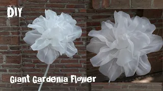 DIY Giant Organza Flower || Gardenia Flower by @WeDeCollectube