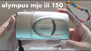 olympus mju iii 150 [stylus 150]  🎞| best vintage point and shoot film camera! unboxing and set up