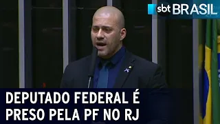 Deputado Daniel Silveira é preso após atacar ministros do STF em vídeo | SBT Brasil (17/02/21)