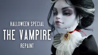 HALLOWEEN REPAINT 🧛‍♀️ Vampire OOAK Custom Doll - Monster High Abbey Bominable