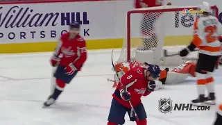 Alex Ovechkin scored his 22nd NHL goal of the season against the Philadelphia Flyers, 728 in NHL