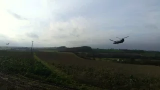 RAF Chinooks departing in procession 25/01/16