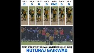 RUTURAJ GAIKWAD ONE OVER 7 SIXES #short #vijayhazaretrophy2022 #ruturajgaikwad