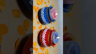 Diy Diwali Diya #shorts #ytshorts #diwalicraft #candleholder #diwalidecorations #craftgallery