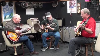 Paul Moseley, Jim Beeny and Tim Wiles jamming on Nine Pound Hammer