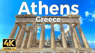 Athens, Greece Walking Tour (4k Ultra HD 60fps) – With Captions