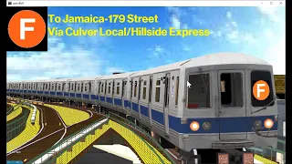 OpenBVE Throwback: F Train To Jamaica-179th Street Via Culver Local/Hillside Express (R46)(1980s)
