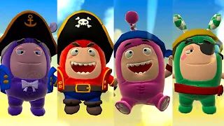 Oddbods Turbo Run - Jeff, Fuse, Newt & Zee on Pirate Costume Run