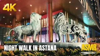 [4K] Night walk in Astana Kazakhstan | ASMR No talking Video Walks