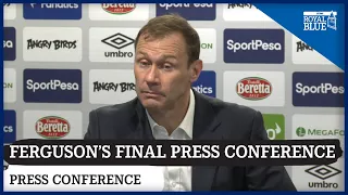 Duncan Ferguson's final press conference as first team manager