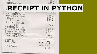 How to make receipt in python