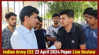 Army Exam 22 April Live Review | Army GD Paper 22 April | Army GD Paper Analysis 2024 | Army CEE