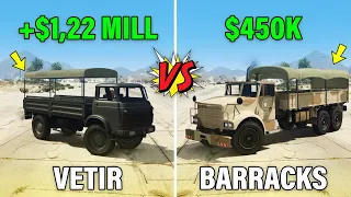 GTA 5 ONLINE - VETIR VS BARRACKS (WHICH IS BEST TRUCK?)