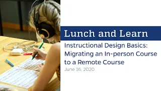Lunch and Learn: Instructional Design Basics
