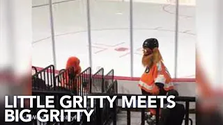 Little Gritty meets big Gritty in adorable video