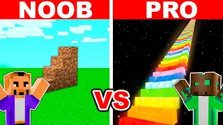 Minecraft NOOB vs PRO: LA ESCALERA MÁS LARGA en RETO DE CONSTRUCCIÓN