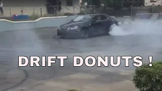 LEXUS GS 350 drift donuts and Tyre Burnout.