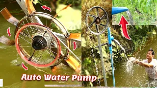 Amazing Water wheel pump from the River | auto water pump | Free Energy | Pump without electricity