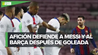 Así recibieron aficionados del Barcelona a jugadores tras goleada del PSG