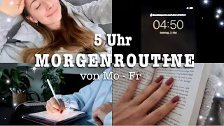 PRODUKTIVE 5 UHR MORGENROUTINE - eine ganze Woche lang um 5 Uhr aufstehen // 5am club, mindset, uni