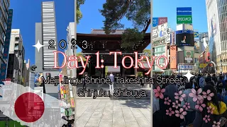 Exploring Tokyo Day 1. Meiji Jingu Shrine. Takeshita Street. Shinjuku. Shibuya Crossing.