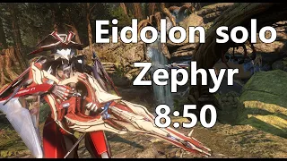 Solo Eidolon Hunt 8:50 | Zephyr Prime | PerigaleRedeemer | Warframe