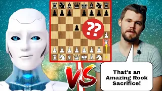 Stockfish 15.1 (4K Elo) Sacrificed his Rook Against Magnus Carlsen | stockfish vs magnus | magnus