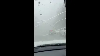 Large Hail Cracks Windshield in South Carolina Amid Severe Storm