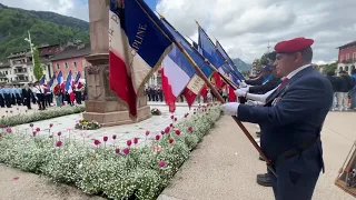 Aux morts  - cérémonie 8 mai 1945 cluses