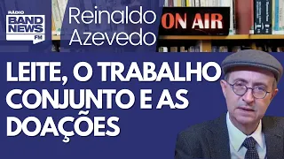 Reinaldo: Leite fala em trabalho conjunto e pede desculpas por fala absurda sobre doações