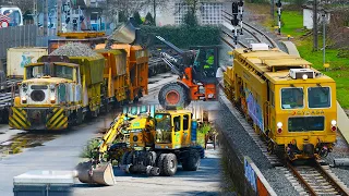 Excavadoras, tractores y trenes de obra