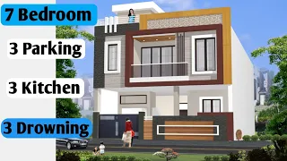 7 Bedroom वाला घर | 28×54 House Design CALL 8209824937