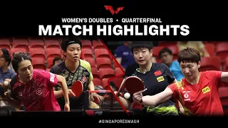 Wang Manyu/Sun Yingsha vs Zhu Chengzhu/Doo Hoi Kem | WD QF | Singapore Smash 2023