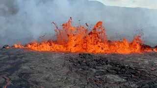 Meradalir eruption at daytime