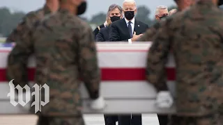 Biden watches as dignified transfer of 13 fallen U.S. service members begins