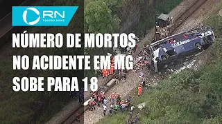 Sobe para 18 o número de mortos em acidente com ônibus em Minas Gerais