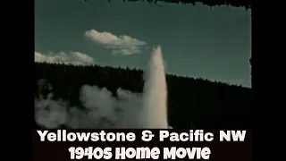 “ TRIP FROM YELLOWSTONE PARK TO SEATTLE, WASHINGTON ” 1940s HOME MOVIE TRAVELOGUE  44664