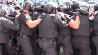 Nationalist Protesters Clash With Police Outside Kiev Parliament 2