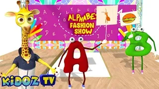 Alphabet Fashion Show | ABC Phonics Songs For Babies and Toddlers | Nursery Rhymes and Kids Songs