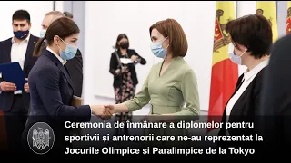 Premierea sportivilor care ne-au reprezentat la Jocurile Olimpice și Paralimpice de la Tokyo